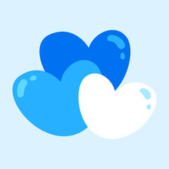 Vector cute hearts icon vector illustration