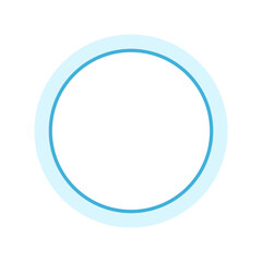 Vector glossy with blue stroke icon, circle, isolated