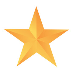 Obraz premium Vector golden fivepointed star on white background