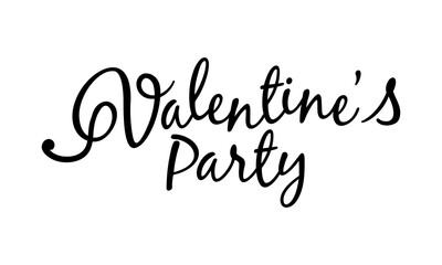 vector happy valentines day lettering on white