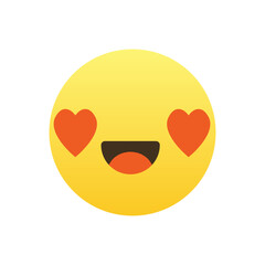 Vector heart emoji illustration on white