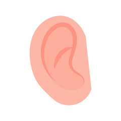 Vector human ear isolated illustration
