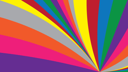 Colorful pattern with curve line blue, red, yellow, gray purple, orange, green and pink color. Vector illustration.