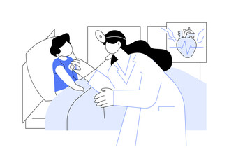 Congenital heart disease abstract concept vector illustration.