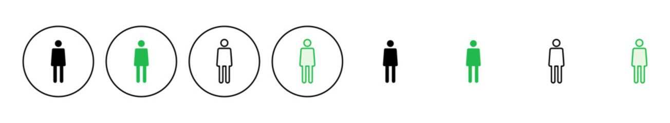 Man icon set. male icon vector. human symbol
