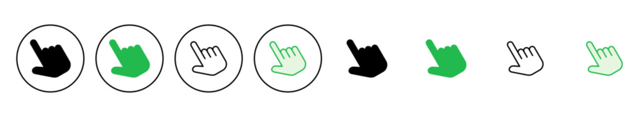 Obraz premium Hand click icon set. pointer icon vector. hand cursor icon vector