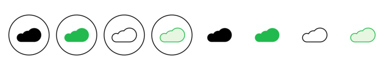 Cloud icon set. cloud vector icon