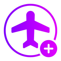 Fototapeta premium add gradient icon