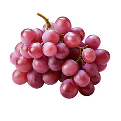 Fototapeta premium Red Ruby Grape Cluster Transparent Background