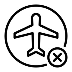 Obraz premium cross mark line icon