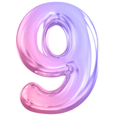 Gradient Bubble Number 9 luxury render