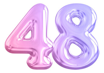 Gradient Bubble Number 48 luxury render