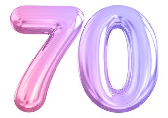 Gradient Bubble Number 70 luxury render