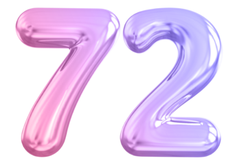 Gradient Bubble Number 72 luxury render