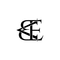 bae typography letter monogram logo design