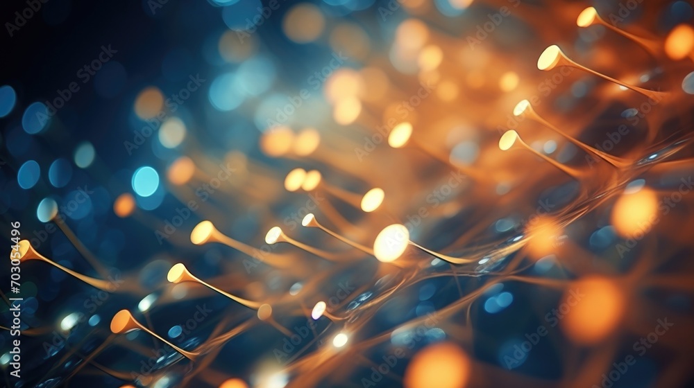 Poster closeup of intricate patterns and shapes drawn with light, seemingly floating in midair and adding t