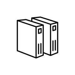 Book archive outline icons, minimalist vector illustration ,simple transparent graphic element .Isolated on white background