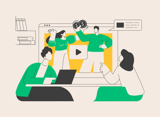 Visual storytelling abstract concept vector illustration.