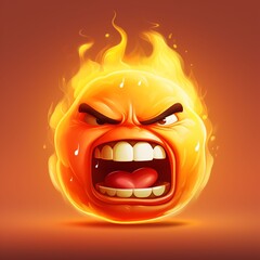 Angry fire emoji 