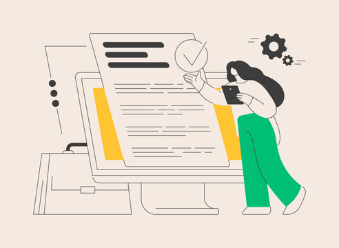 Business rule abstract concept vector illustration.