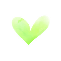 Vector hand drawn watercolor hearts isolated on white