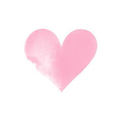 Vector pink watercolor heart icon vector valentine's day edition