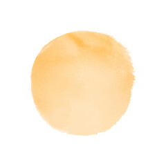 Vector yellow watercolor round geometric shape vector