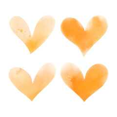 Yellow heart collection vector valentine's day edition