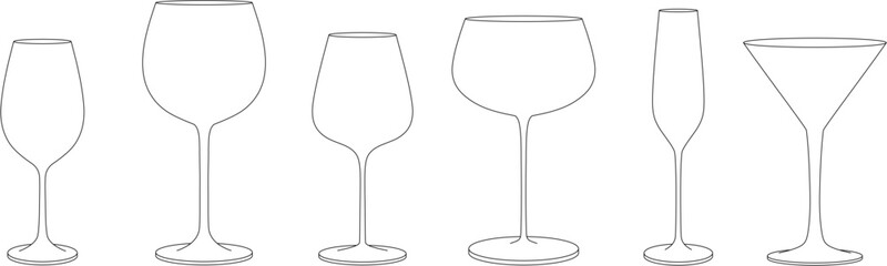 glass of wine vector - obrazy, fototapety, plakaty