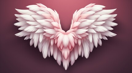 Cupid wings for lovely Valentines day - obrazy, fototapety, plakaty