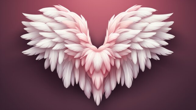 Cupid wings for lovely Valentines day