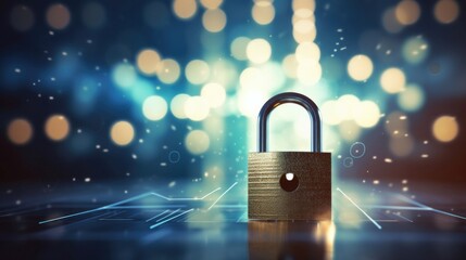Closeup of a lock icon on a browser, symbolizing the importance of secure online transactions. - obrazy, fototapety, plakaty