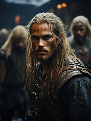 Viking warrior man, chronicles of viking warrior: saga of strength, valor, conquest in untamed north - a tale of fierce battles, epic journeys, and indomitable spirit of Norseman forging his destiny.