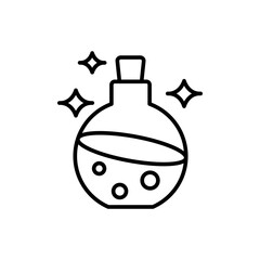 Magic potion outline icons, minimalist vector illustration ,simple transparent graphic element .Isolated on white background
