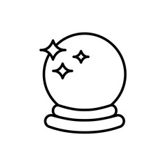 Magic crystal outline icons, minimalist vector illustration ,simple transparent graphic element .Isolated on white background