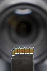 memory card isolated vertical