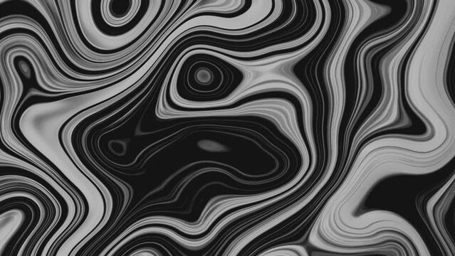 4K Animated Abstract Fluid Glassy Texture Loop with Silver Grey Contouring for Video Background, Intro, and Outro, Underneath Texts, Photos, Logos