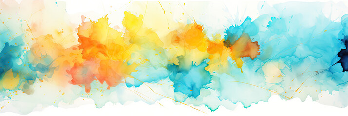 a watercolor background on a white background, in the style of light blue and light amber, generative AI