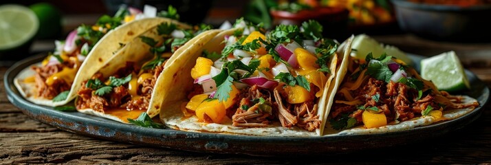 Mexican Background Tacos Al Pastor Sauces, Background Image, Background For Banner, HD