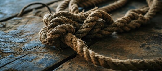 Hangman's noose with old rope.