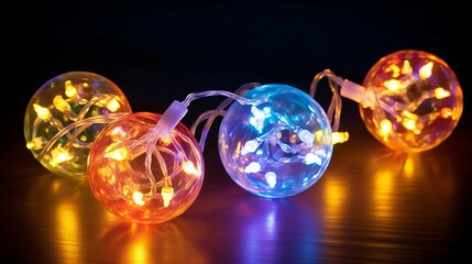 A group of lights that are on a table