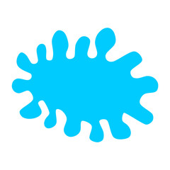blue simple splash flat element