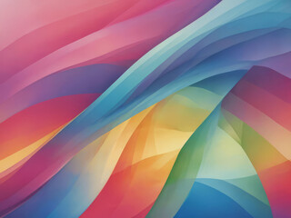 Abstract Pastel Line Flow and Waves Background Wallpaper Pink Blue Yellow Green