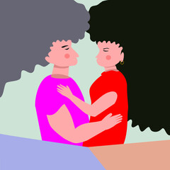 National Hugging Day. happy world hugging day. January 21. happy hug day background. Cartoon vector, celebration, holiday Template for Poster, Banner, Flyer, Greeting, Card, Cover, Post.