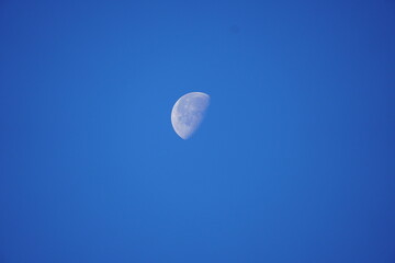 moon on blue sky