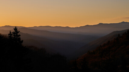 Smokey Mountain Sunrise in North Carolina.