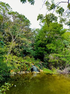 Waterfall at a lagoon