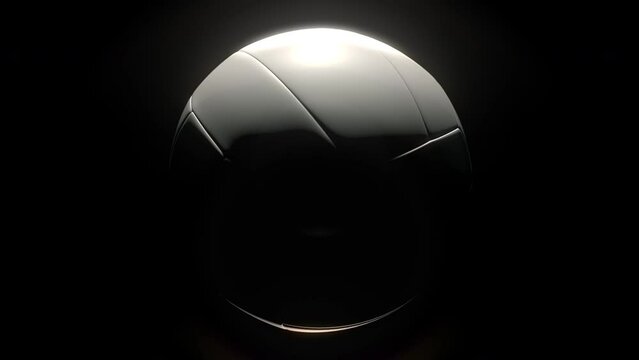 Volley Ball Graphic in epic lighting on Black