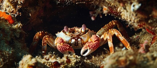 Reef hiding crab - Plagusia chabrus.