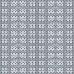 Knit Pattern background. Vector illustration.